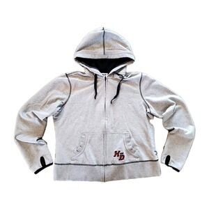 HARLEY-DAVIDSON Jacket Womens XL Full Zip Up Gray Sweatshirt Hoodie HD Biker